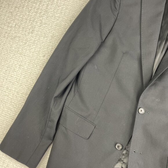 Joseph Abboud Blazer Mens 38L Black REDA Super 110s Wool 2 Button Jacket - Picture 5 of 16